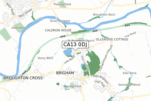 CA13 0DJ map - small scale - OS Open Zoomstack (Ordnance Survey) CA13 0DJ map - small scale - OS Open Zoomstack (Ordnance Survey)