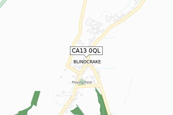 CA13 0QL map - large scale - OS Open Zoomstack (Ordnance Survey)