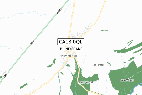 CA13 0QL map - small scale - OS Open Zoomstack (Ordnance Survey)