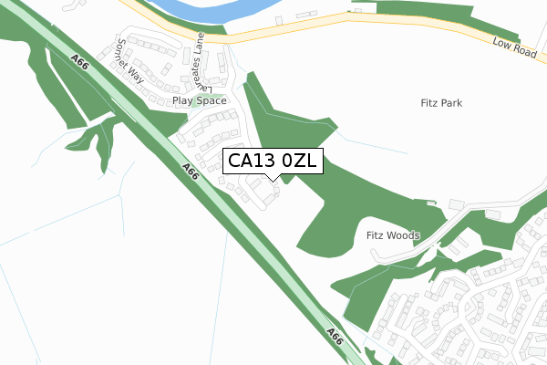 CA13 0ZL map - large scale - OS Open Zoomstack (Ordnance Survey) CA13 0ZL map - large scale - OS Open Zoomstack (Ordnance Survey)