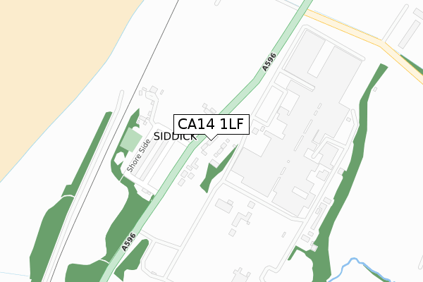 CA14 1LF map - large scale - OS Open Zoomstack (Ordnance Survey)