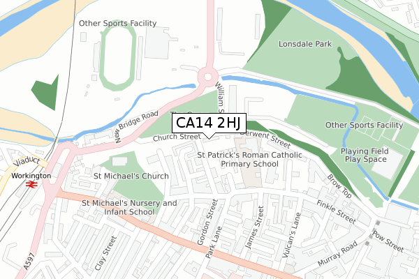 CA14 2HJ map - large scale - OS Open Zoomstack (Ordnance Survey) CA14 2HJ map - large scale - OS Open Zoomstack (Ordnance Survey)