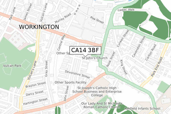 CA14 3BF map - large scale - OS Open Zoomstack (Ordnance Survey) CA14 3BF map - large scale - OS Open Zoomstack (Ordnance Survey)