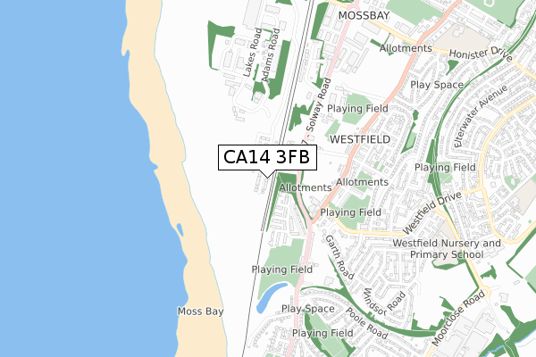 CA14 3FB map - small scale - OS Open Zoomstack (Ordnance Survey) CA14 3FB map - small scale - OS Open Zoomstack (Ordnance Survey)