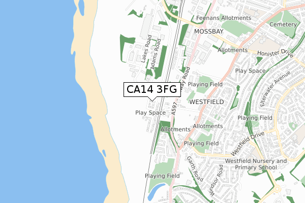 CA14 3FG map - small scale - OS Open Zoomstack (Ordnance Survey) CA14 3FG map - small scale - OS Open Zoomstack (Ordnance Survey)