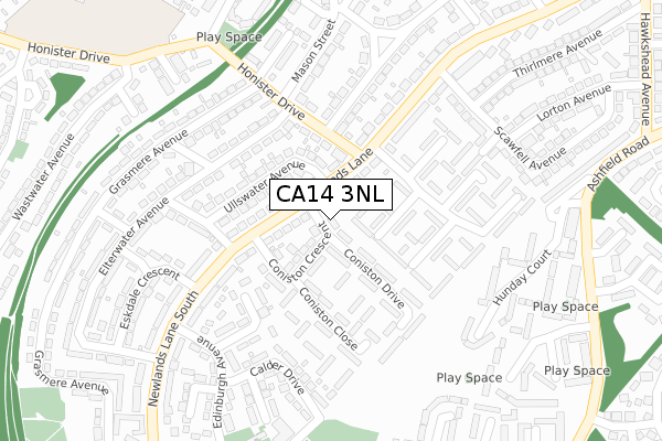 CA14 3NL map - large scale - OS Open Zoomstack (Ordnance Survey) CA14 3NL map - large scale - OS Open Zoomstack (Ordnance Survey)