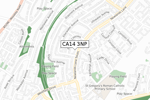 CA14 3NP map - large scale - OS Open Zoomstack (Ordnance Survey) CA14 3NP map - large scale - OS Open Zoomstack (Ordnance Survey)
