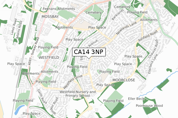 CA14 3NP map - small scale - OS Open Zoomstack (Ordnance Survey) CA14 3NP map - small scale - OS Open Zoomstack (Ordnance Survey)