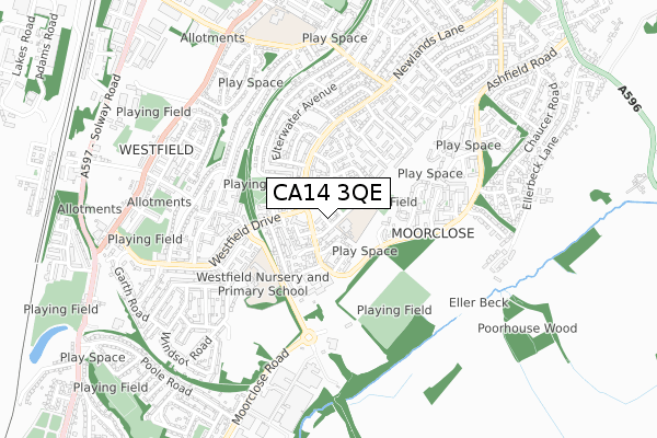 CA14 3QE map - small scale - OS Open Zoomstack (Ordnance Survey) CA14 3QE map - small scale - OS Open Zoomstack (Ordnance Survey)