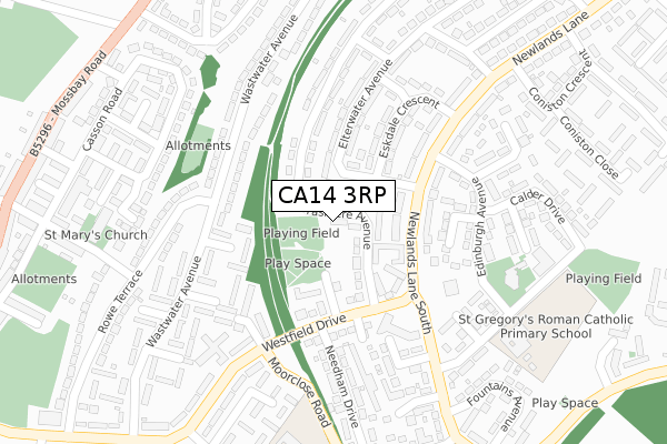 CA14 3RP map - large scale - OS Open Zoomstack (Ordnance Survey) CA14 3RP map - large scale - OS Open Zoomstack (Ordnance Survey)