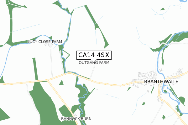 CA14 4SX map - small scale - OS Open Zoomstack (Ordnance Survey)