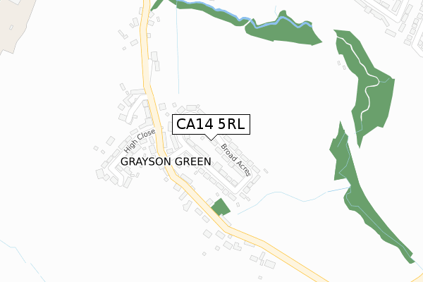 CA14 5RL map - large scale - OS Open Zoomstack (Ordnance Survey)