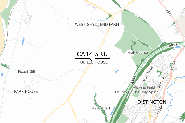 CA14 5RU map - small scale - OS Open Zoomstack (Ordnance Survey)