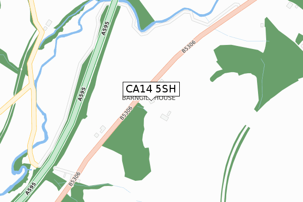 CA14 5SH map - large scale - OS Open Zoomstack (Ordnance Survey)