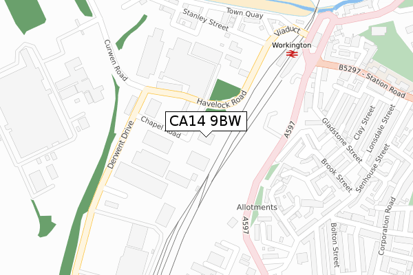 CA14 9BW map - large scale - OS Open Zoomstack (Ordnance Survey) CA14 9BW map - large scale - OS Open Zoomstack (Ordnance Survey)