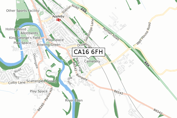CA16 6FH map - small scale - OS Open Zoomstack (Ordnance Survey) CA16 6FH map - small scale - OS Open Zoomstack (Ordnance Survey)