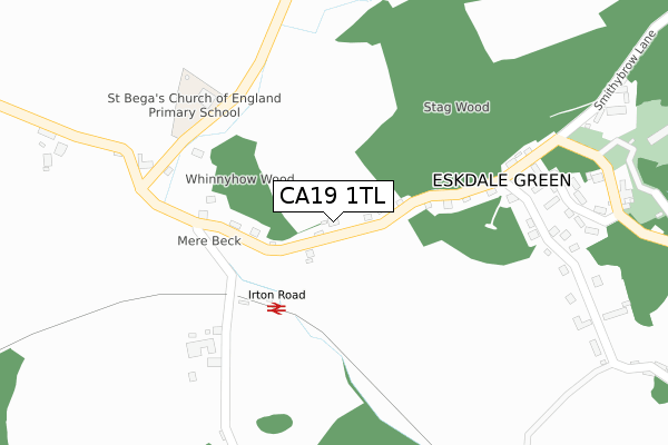 CA19 1TL map - large scale - OS Open Zoomstack (Ordnance Survey)