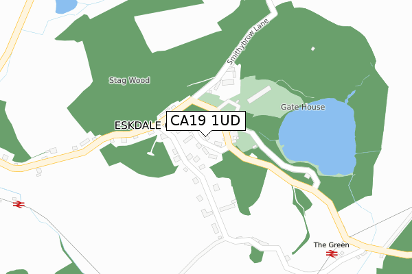 CA19 1UD map - large scale - OS Open Zoomstack (Ordnance Survey)