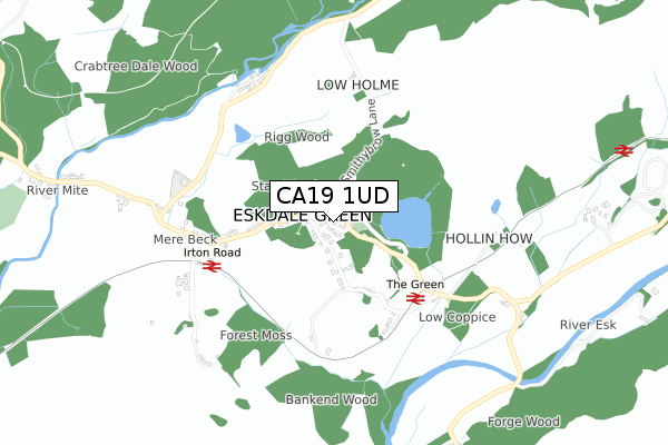 CA19 1UD map - small scale - OS Open Zoomstack (Ordnance Survey)