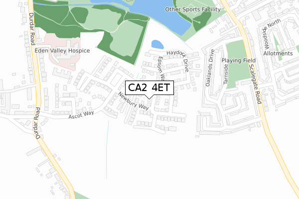 CA2 4ET map - large scale - OS Open Zoomstack (Ordnance Survey)