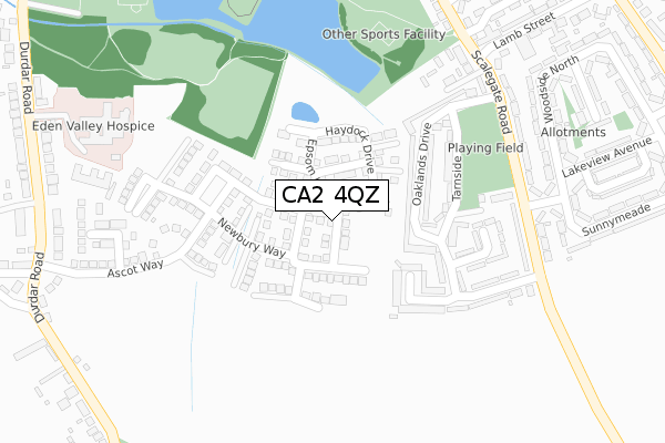CA2 4QZ map - large scale - OS Open Zoomstack (Ordnance Survey)