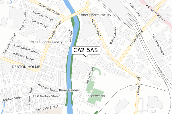 CA2 5AS map - large scale - OS Open Zoomstack (Ordnance Survey)