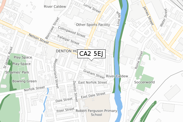 CA2 5EJ map - large scale - OS Open Zoomstack (Ordnance Survey)