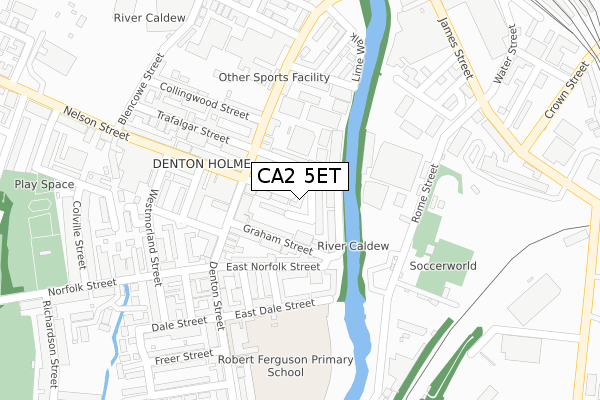 CA2 5ET map - large scale - OS Open Zoomstack (Ordnance Survey)