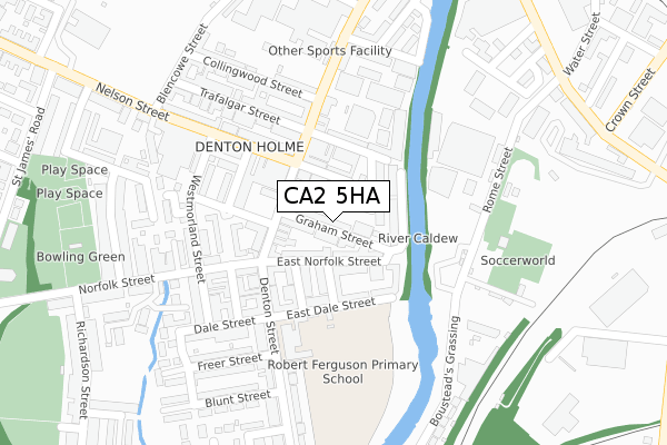 CA2 5HA map - large scale - OS Open Zoomstack (Ordnance Survey)