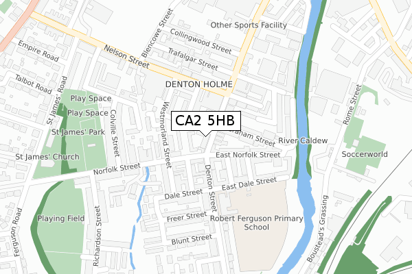 CA2 5HB map - large scale - OS Open Zoomstack (Ordnance Survey)