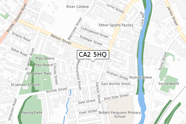 CA2 5HQ map - large scale - OS Open Zoomstack (Ordnance Survey)