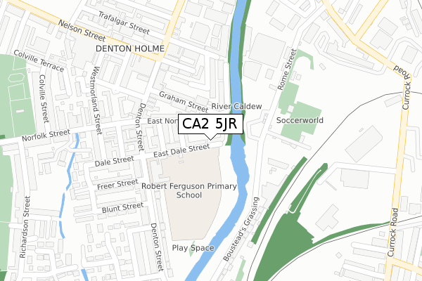 CA2 5JR map - large scale - OS Open Zoomstack (Ordnance Survey)