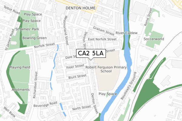 CA2 5LA map - large scale - OS Open Zoomstack (Ordnance Survey)