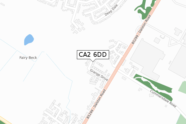 CA2 6DD map - large scale - OS Open Zoomstack (Ordnance Survey)