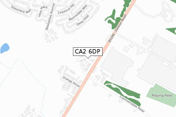 CA2 6DP map - large scale - OS Open Zoomstack (Ordnance Survey)