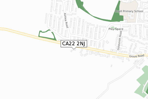 CA22 2NJ map - large scale - OS Open Zoomstack (Ordnance Survey)