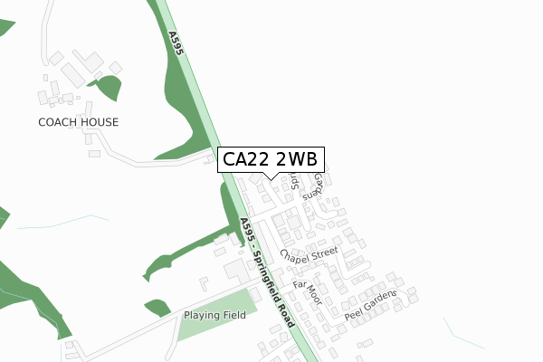 CA22 2WB map - large scale - OS Open Zoomstack (Ordnance Survey)