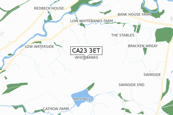 CA23 3ET map - small scale - OS Open Zoomstack (Ordnance Survey)