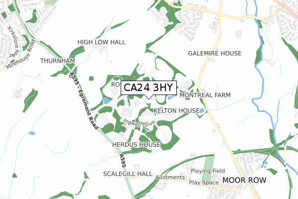 CA24 3HY map - small scale - OS Open Zoomstack (Ordnance Survey)