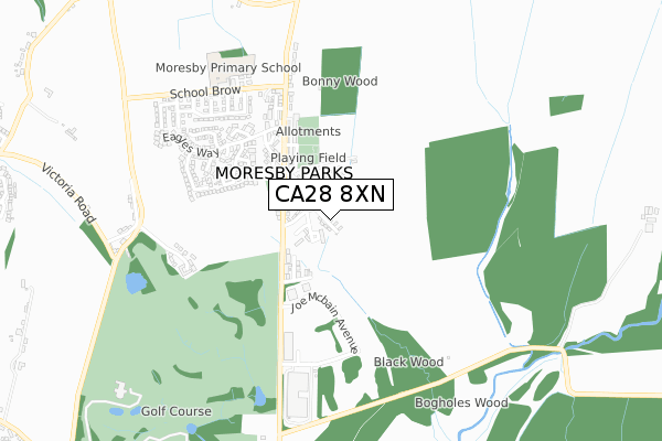 CA28 8XN map - small scale - OS Open Zoomstack (Ordnance Survey)