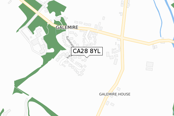 CA28 8YL map - large scale - OS Open Zoomstack (Ordnance Survey)