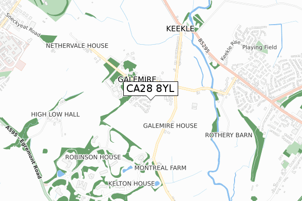 CA28 8YL map - small scale - OS Open Zoomstack (Ordnance Survey)