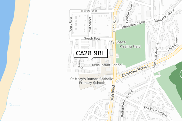 CA28 9BL map - large scale - OS Open Zoomstack (Ordnance Survey) CA28 9BL map - large scale - OS Open Zoomstack (Ordnance Survey)