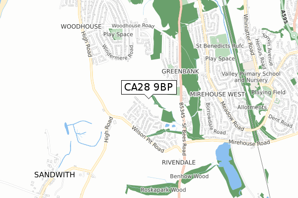 CA28 9BP map - small scale - OS Open Zoomstack (Ordnance Survey) CA28 9BP map - small scale - OS Open Zoomstack (Ordnance Survey)