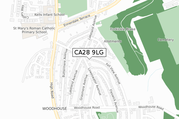 CA28 9LG map - large scale - OS Open Zoomstack (Ordnance Survey) CA28 9LG map - large scale - OS Open Zoomstack (Ordnance Survey)
