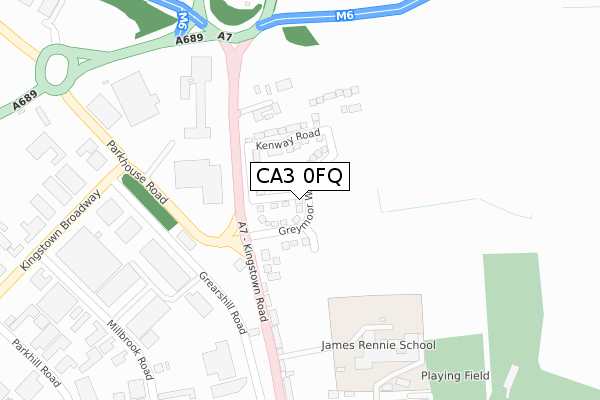 CA3 0FQ map - large scale - OS Open Zoomstack (Ordnance Survey)