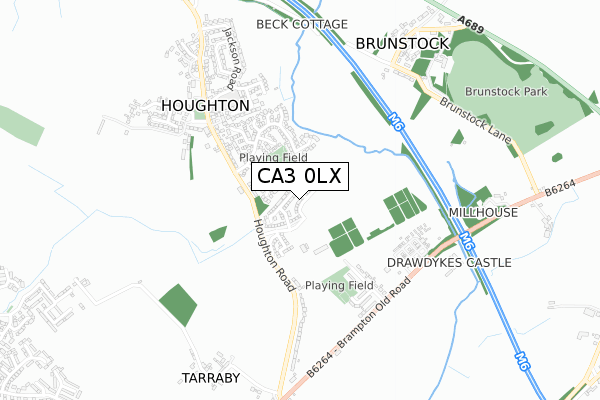 CA3 0LX map - small scale - OS Open Zoomstack (Ordnance Survey)
