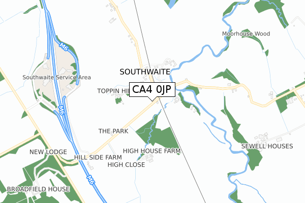 CA4 0JP map - small scale - OS Open Zoomstack (Ordnance Survey)