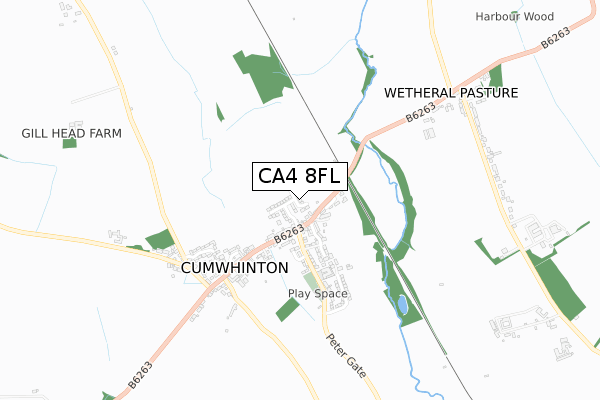 CA4 8FL map - small scale - OS Open Zoomstack (Ordnance Survey)