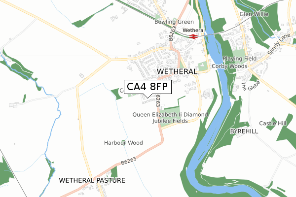 CA4 8FP map - small scale - OS Open Zoomstack (Ordnance Survey)